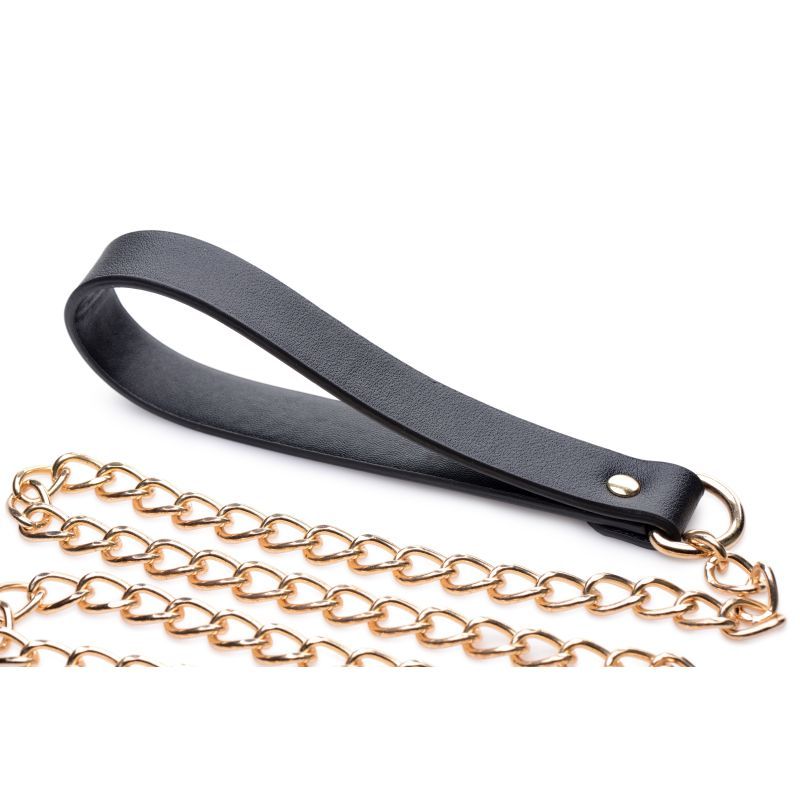 Master Series Leashed Lover Black/Gold Chain V1055-7ZT45891100113