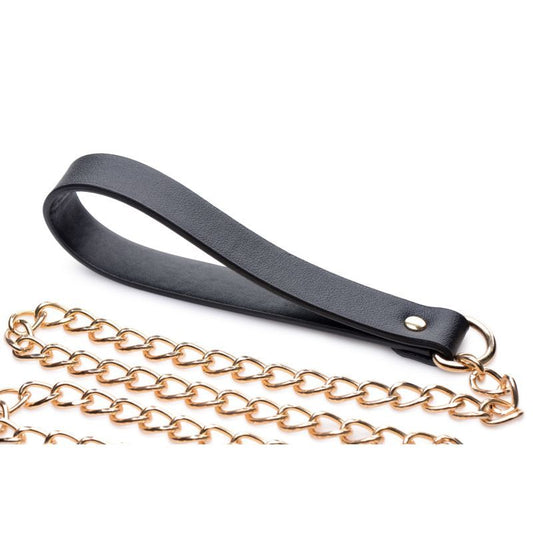 Master Series Leashed Lover Black/Gold Chain V1055-7ZT45891100113