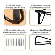 Samland Foldable Saddle Rack Wall Mounted Saddle Stand Space-Saving Steel Holder for Horse Tack V1060-105-21523
