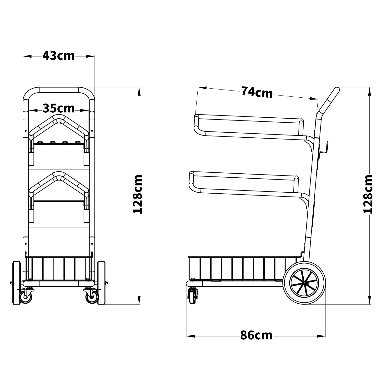 Samland Heavy Duty Two Tier Wheeled Saddle Rack V1060-105-21524