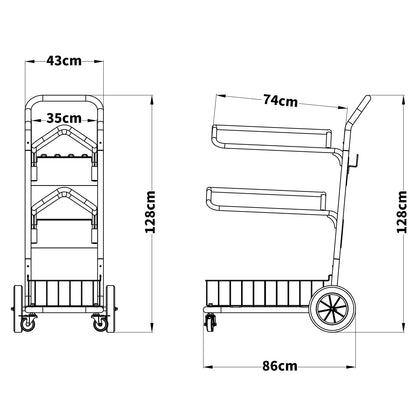 Samland Heavy Duty Two Tier Wheeled Saddle Rack V1060-105-21524