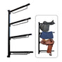 Samland Foldable 4-Tier Saddle Rack Wall Mounted Saddle Stand Space-Saving Steel Holder for Horse Tack V1060-105-21525
