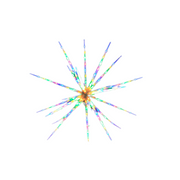 Samland 160 Led Blast Ice Star Ball Christmas Light Decoration Multi Colour Rgby V1060-160-BALL-MULTI