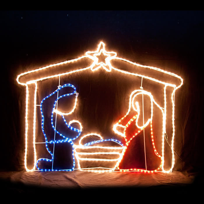 Samland LED NATIVITY SCENE CHRISTMAS MOTIF ROPE LIGHT DISPLAY V1060-16016