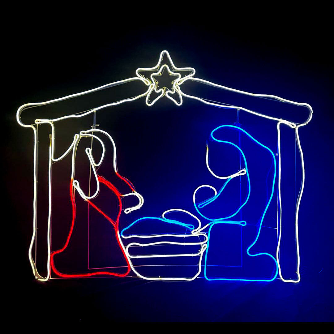 Samland LED NATIVITY SCENE CHRISTMAS MOTIF ROPE LIGHT DISPLAY V1060-16016