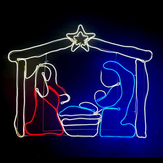 Samland LED NATIVITY SCENE CHRISTMAS MOTIF ROPE LIGHT DISPLAY V1060-16016