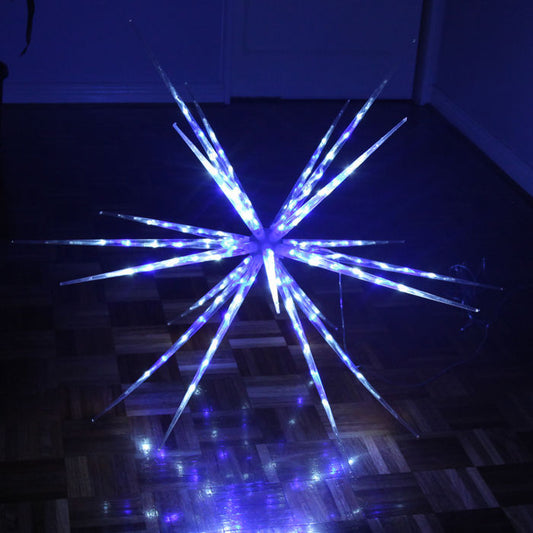 Samland 160 LED Blast Ice Star Ball Christmas Light Decoration in Blue & White V1060-160BALL-BW