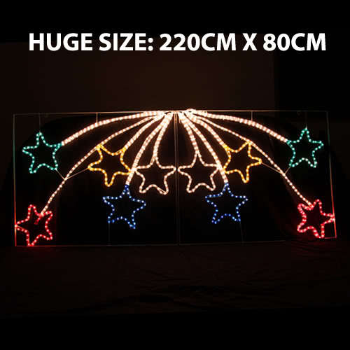 Samland Led Animated 10 Stars Motif Rope Light for Christmas 2.2m V1060-20016