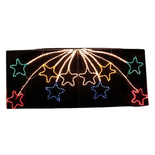 Samland Led Animated 10 Stars Motif Rope Light for Christmas 2.2m V1060-20016