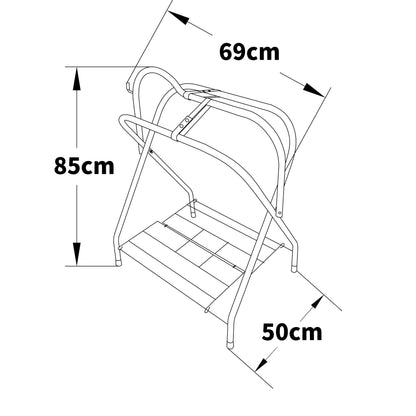 Samland Foldable Saddle Rack Steel Saddle Stand V1060-21551