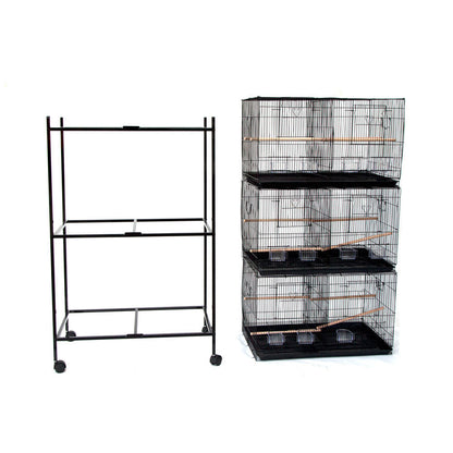 Samland Set of 3 Breeding Bird Cage with Center Dividor with Stand V1060-403WITHSTAND_W