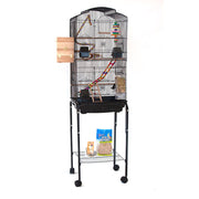 Samland Dome Top High Bird Cage on Stand with Play Toys Black V1060-88703_B