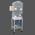 Samland DOME TOP HIGH BIRD CAGE ON STAND WITH PLAY TOYS WHITE V1060-88703_W