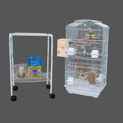 Samland DOME TOP HIGH BIRD CAGE ON STAND WITH PLAY TOYS WHITE V1060-88703_W