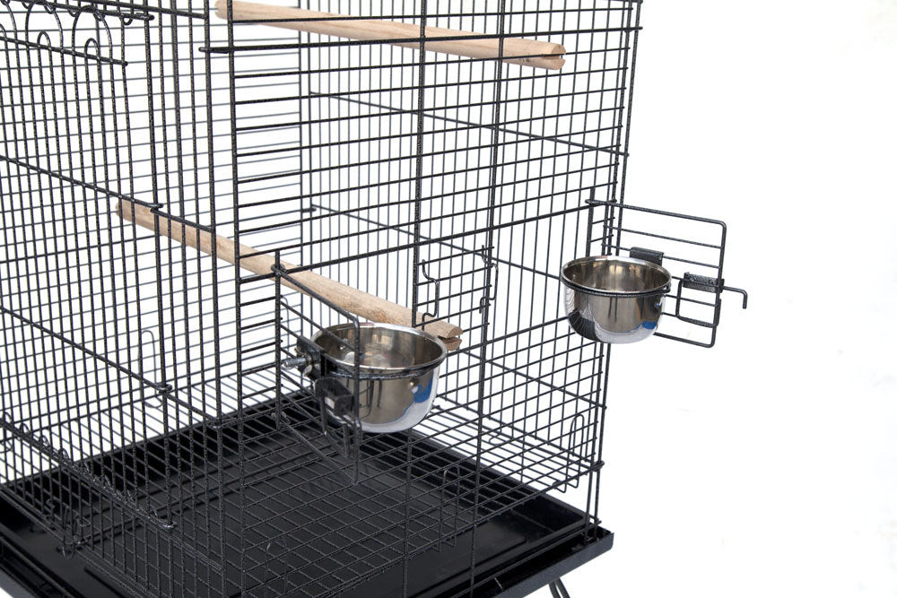 Samland BIRD PARROT CAGE WITH STAND COCKATIEL AMAZON AFRICAN GREY CAIQUE CONURE BLACK V1060-934_B