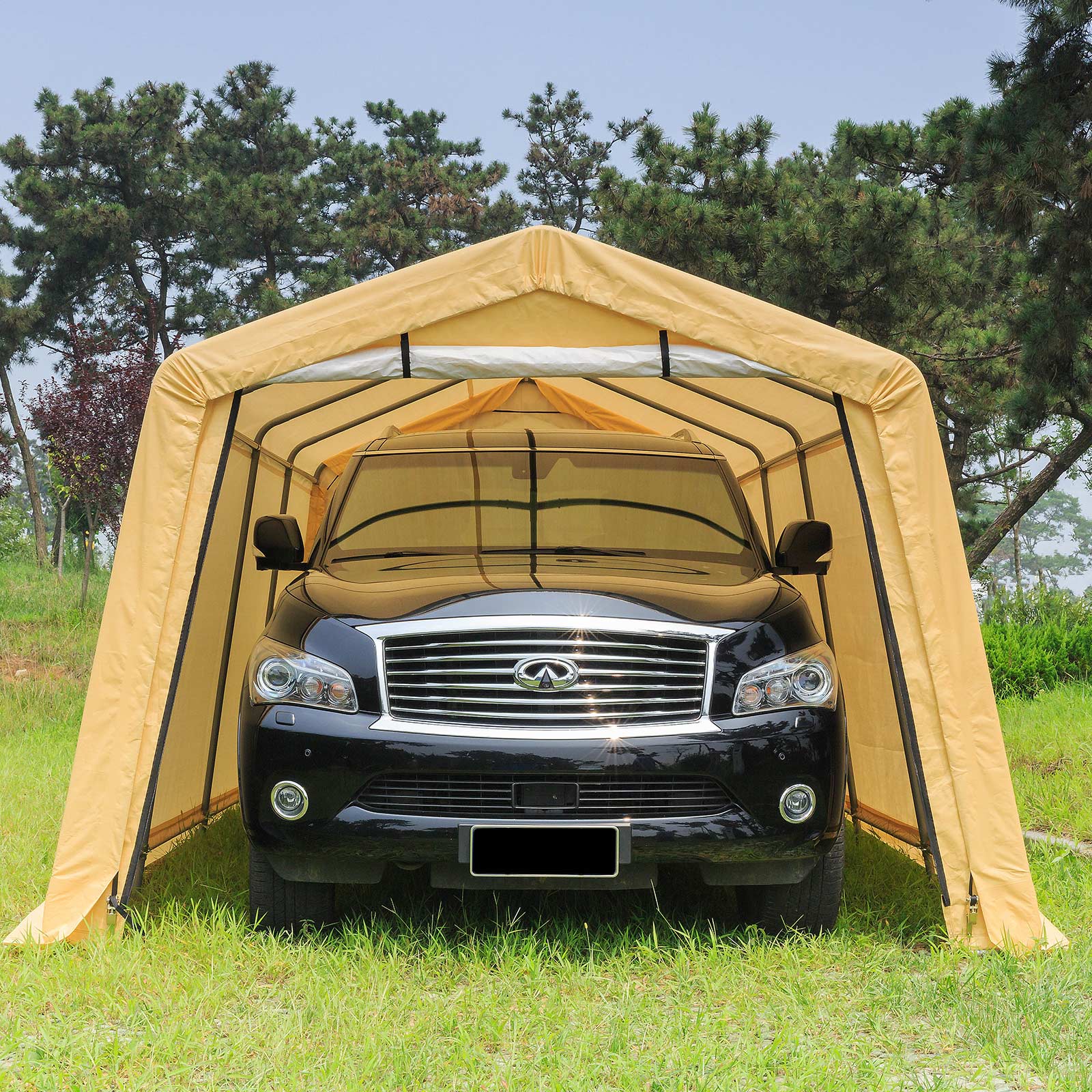 Samland Portable Carport Garage Shelter Canopy Single Size 10x20FT V1060-AS1020