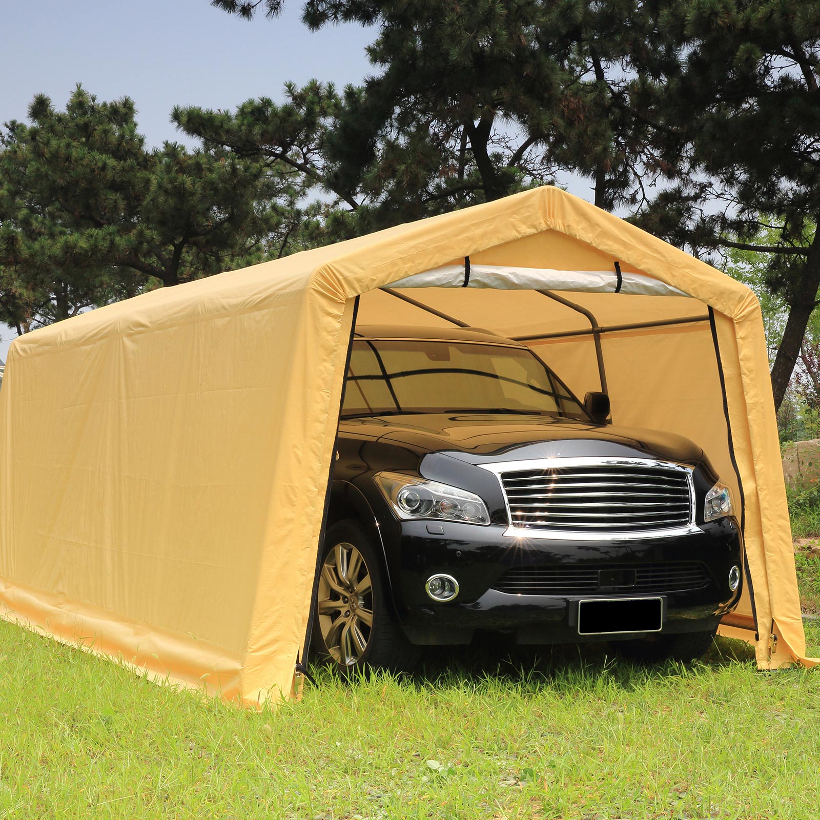 Samland Portable Carport Garage Shelter Canopy Single Size 10x20FT V1060-AS1020