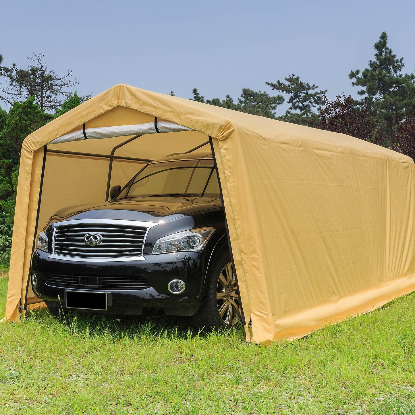 Samland Portable Carport Garage Shelter Canopy Single Size 10x20FT V1060-AS1020