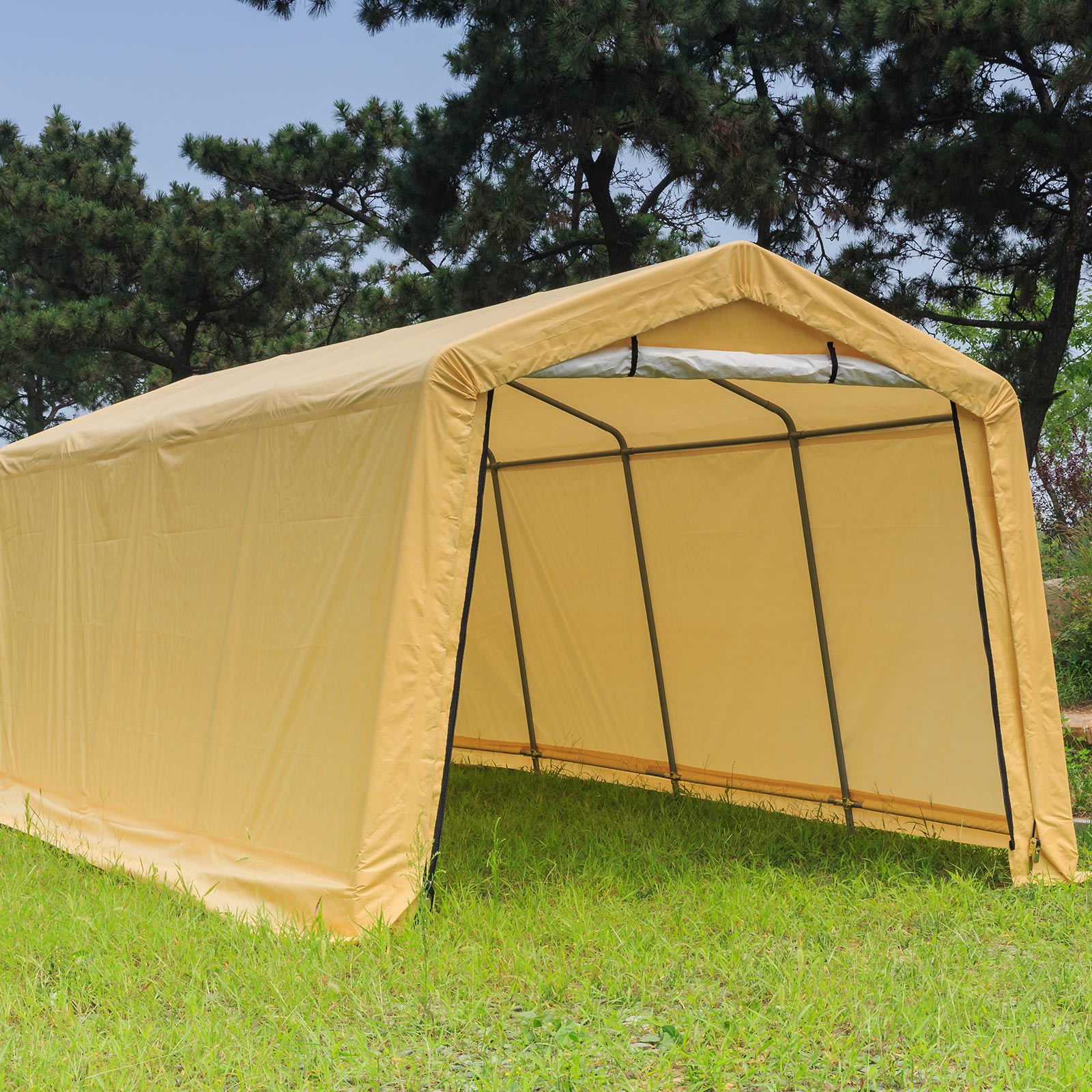 Samland Portable Carport Garage Shelter Canopy Single Size 10x20FT V1060-AS1020