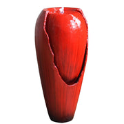 Samland 82CM BROKEN JAR WATER FEATURE FOUNTAIN WITH LED LIGHT RED V1060-BPF82R