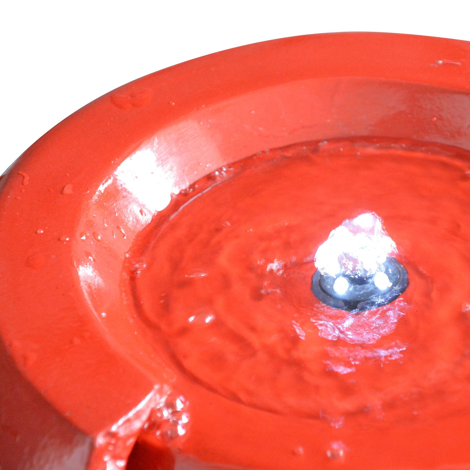 Samland 82CM BROKEN JAR WATER FEATURE FOUNTAIN WITH LED LIGHT RED V1060-BPF82R