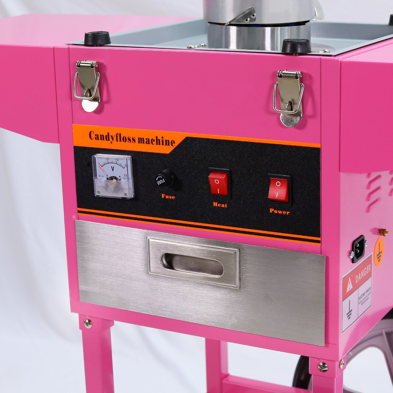 Samland Commercial Fairy Floss Machine with Wheeled Cart V1060-CFM05