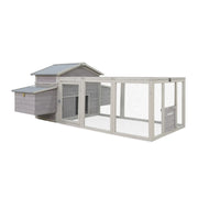 Samland Wooden Chicken Coop with Spacious Run – Outdoor Waterproof Hen House for Multiple Chickens