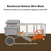 Samland Wooden Chicken Coop with Spacious Run – Outdoor Waterproof Hen House for Multiple Chickens