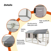 Samland Large Wooden Backyard Chicken Coop with Big Run and Nesting Boxes