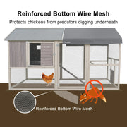 Samland Large Wooden Backyard Chicken Coop with Big Run and Nesting Boxes
