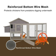 Samland Wooden Outdoor Chicken Coop with Nesting Box, Large Run & Waterproof Roof