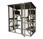 Samland Wooden Cat Cage Walk in Cat Condo House Kitten Ferret Enclosure Cage V1060-DCT2413