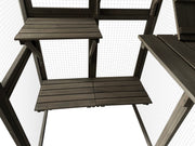 Samland Wooden Cat Cage Walk in Cat Condo House Kitten Ferret Enclosure Cage V1060-DCT2413