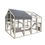 Samland Large Wooden Outdoor Cat House Catio with Platforms, Ramps, Cozy Houses and Weatherproof Roof