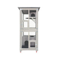 Samland Outdoor Wooden Cat Enclosure Catio with Wheels, Double Cat Houses & Roof