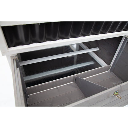 Samland WOODEN CHICKEN RANCH CHICKEN COOP WITH RUN ON WHEEL PVC ROOF V1060-DDP1745