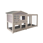 Samland Rabbit Hutch Cage Indoor and Outdoor Chicken Coop Guinea Pig Cage Bunny Cage Waterproof Roof V1060-DRT2412