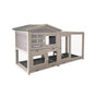Samland Rabbit Hutch Cage Indoor and Outdoor Chicken Coop Guinea Pig Cage Bunny Cage Waterproof Roof V1060-DRT2412