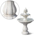 Samland SOLAR POWERED 2-TIER BIRD BATH WATER FOUNTAIN V1060-F802A