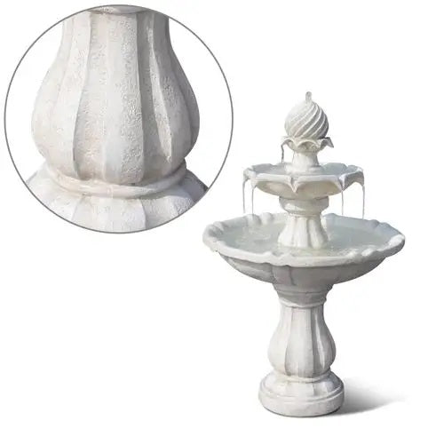 Samland SOLAR POWERED 2-TIER BIRD BATH WATER FOUNTAIN V1060-F802A