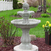 Samland SOLAR POWERED 2-TIER BIRD BATH WATER FOUNTAIN V1060-F802A