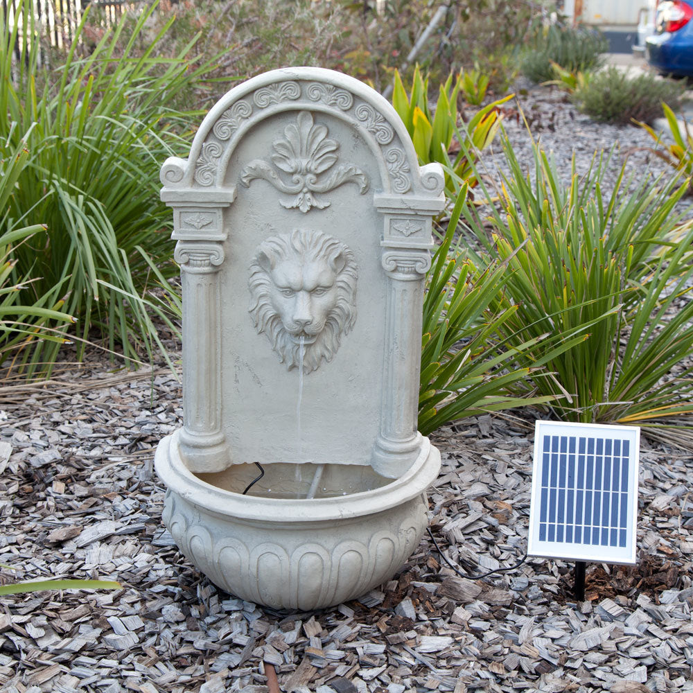 Samland SOLAR DECORATIVE LION WALL WATER FOUNTAIN FEATURE V1060-F811