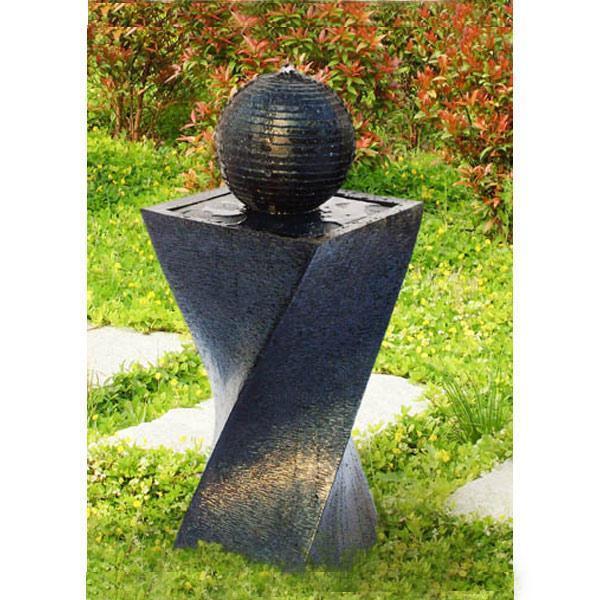 Samland SOLAR PANEL POWER WATER PUMP FOUNTAIN FEATURE WITH LED TWISTED DESIGN V1060-F815