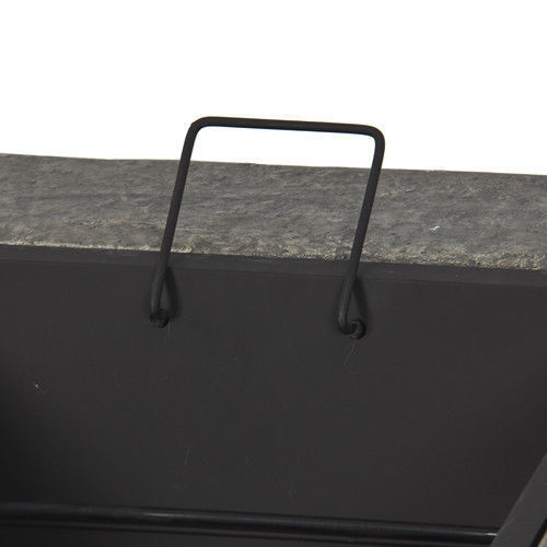 Samland STONE BASE OUTDOOR PATIO HEATER FIRE PIT TABLE WITH BBQ GRILL FIREPIT V1060-FP29
