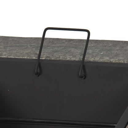 Samland STONE BASE OUTDOOR PATIO HEATER FIRE PIT TABLE WITH BBQ GRILL FIREPIT V1060-FP29