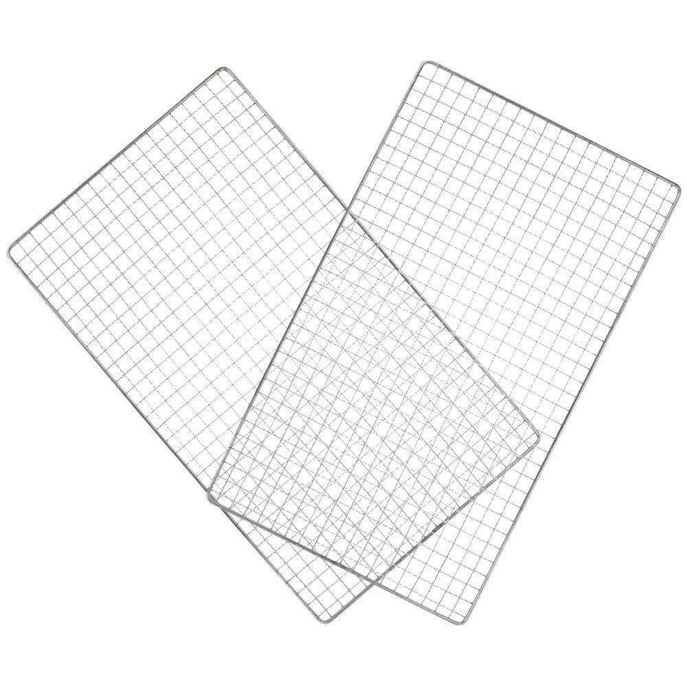 Samland 22x12cm BBQ Grill Mesh Fish Meat Rectangle Net Mat Barbecue Pad for Camping V1060-GM2515