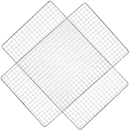 Samland 22x12cm BBQ Grill Mesh Fish Meat Rectangle Net Mat Barbecue Pad for Camping V1060-GM2515
