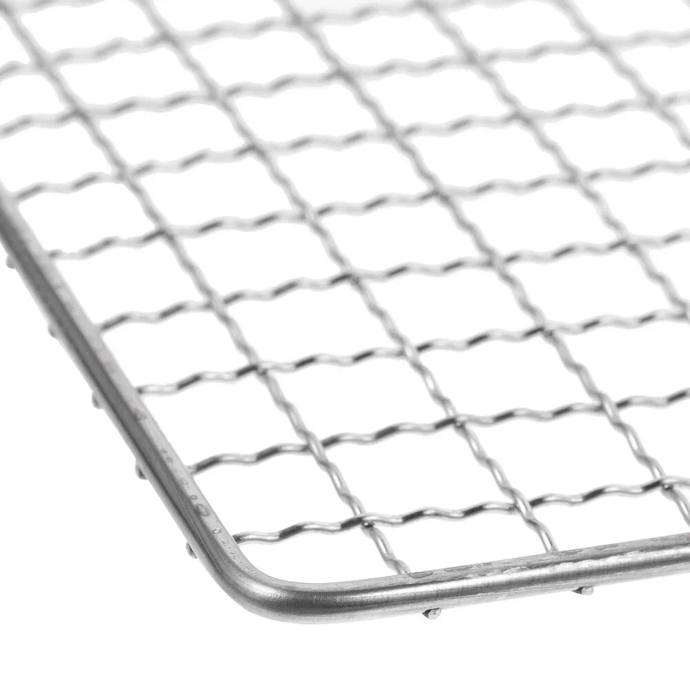 Samland 22x12cm BBQ Grill Mesh Fish Meat Rectangle Net Mat Barbecue Pad for Camping V1060-GM2515