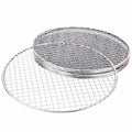 Samland 28CM BBQ Grill Mesh Fish Meat Round Net Mat Barbecue Pad for Camping V1060-GM28