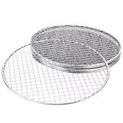 Samland 28CM BBQ Grill Mesh Fish Meat Round Net Mat Barbecue Pad for Camping V1060-GM28